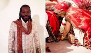 हार्दिक पांडया की बीवी ने क्रिस गेल को अपना ससुर समझ छुए पैर